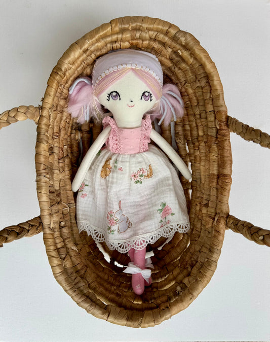 Woodland Bunny Doll Lyra | Handmade Cloth Doll | Dolls From The Stars