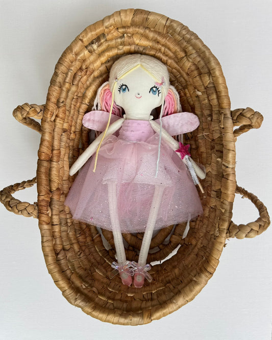 Handmade Fairy Doll Alhena | Pink Cloth Doll | Dolls From The Stars