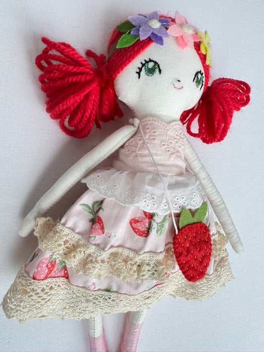 Strawberry Doll Capella | Red Hair Cloth Doll | Dolls From The Stars